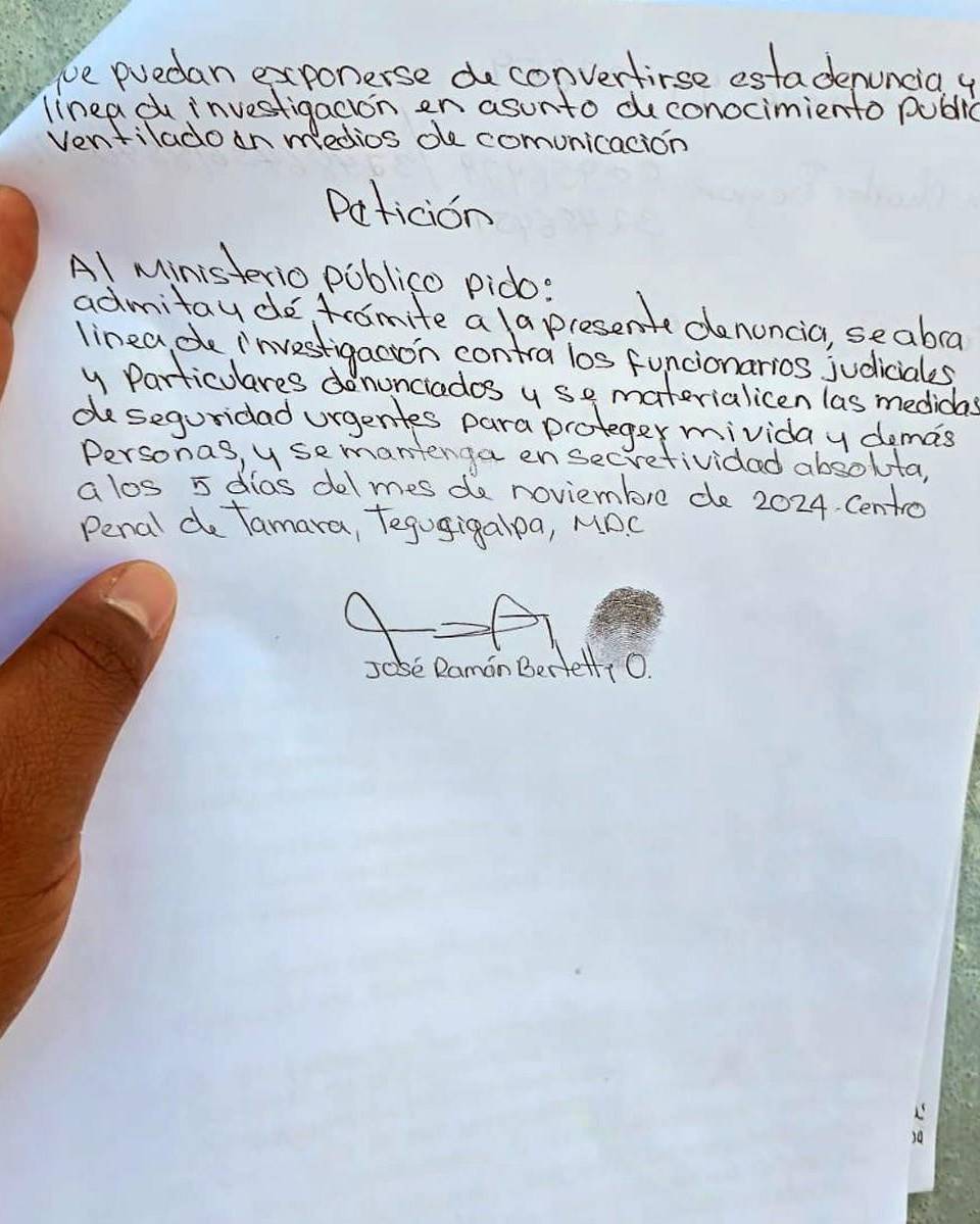 Carta íntegra donde Ramón Bertetty denuncia a magistrados por recibir coimas