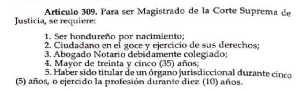 Cu Les Son Los Requisitos Para Ser Magistrado De La Csj En Honduras