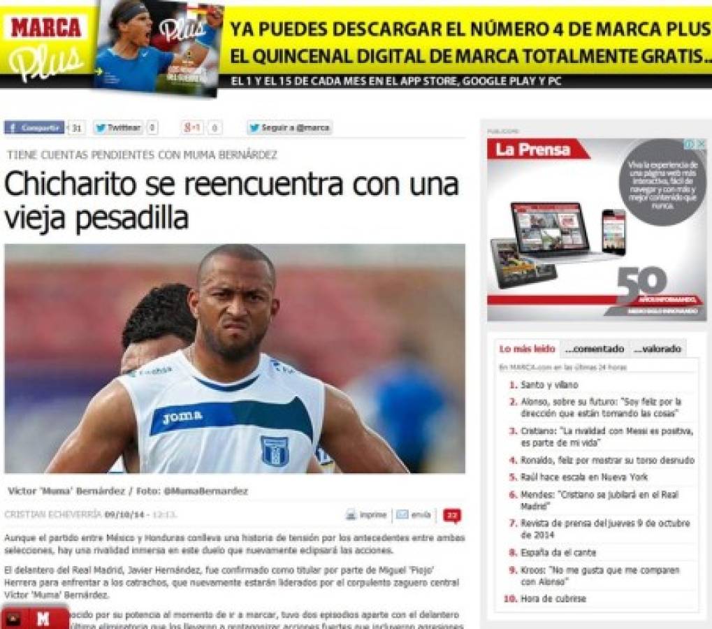 Marca: 'Chicharito tiene cuentas pendientes con Muma'