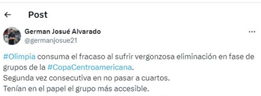 Olimpia eliminado de Copa Centroamericana y estos son los ‘culpables’, según periodistas