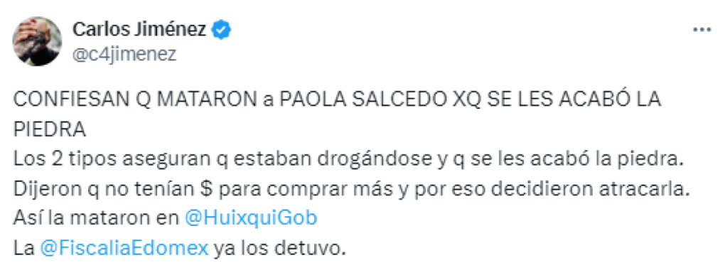 Capturan a los presuntos asesinos de Paola Salcedo y confiesan por qué lo hicieron