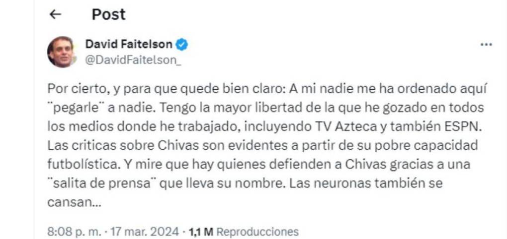 Se terminó la amistad: David Faitelson y José Ramón Fernández se dicen de todo: “Me da lástima”