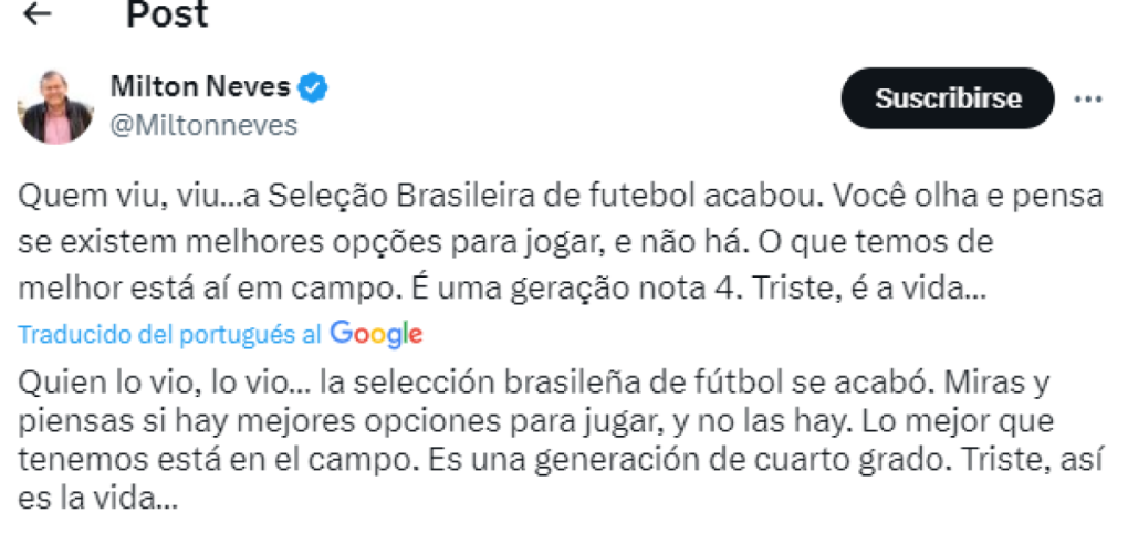 Las duras críticas a Brasil tras eliminación de Copa América