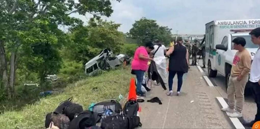 Así fue el fuerte accidente que segó la vida de cuatro hondureños en Tabasco, México