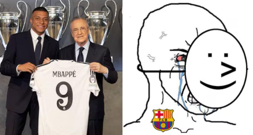 Los memes que destrozan al Barcelona por la presentación de Mbappé con Real Madrid