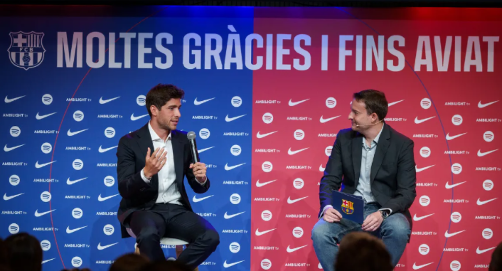 Leyendas del Barcelona presentes en despedida de Sergi Roberto: “Me hubiera gustado...”