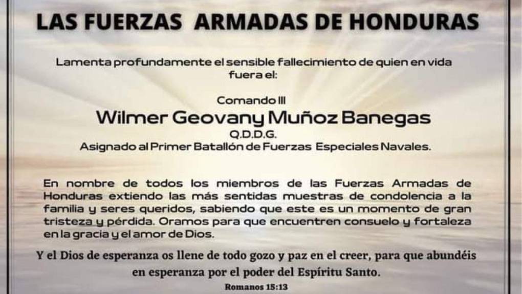 ‘Un ser de amor y bondad’, así era Wilmer Muñoz, miembro de la Fuerza Naval que falleció tras explosión de buque