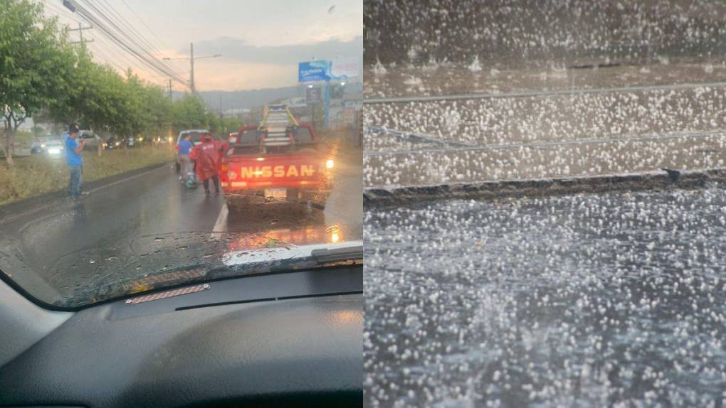 Tráfico y suspensión de energía provocó intensa lluvia con granizo en Tegucigalpa