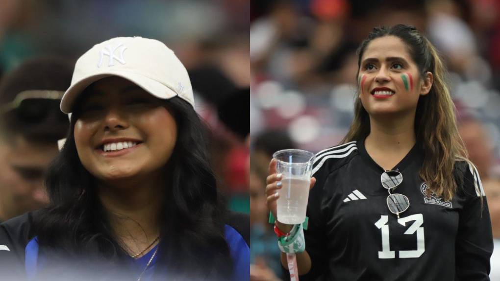 Duelo de bellezas: guapas aficionadas de Honduras y México engalanan el NRG Stadium