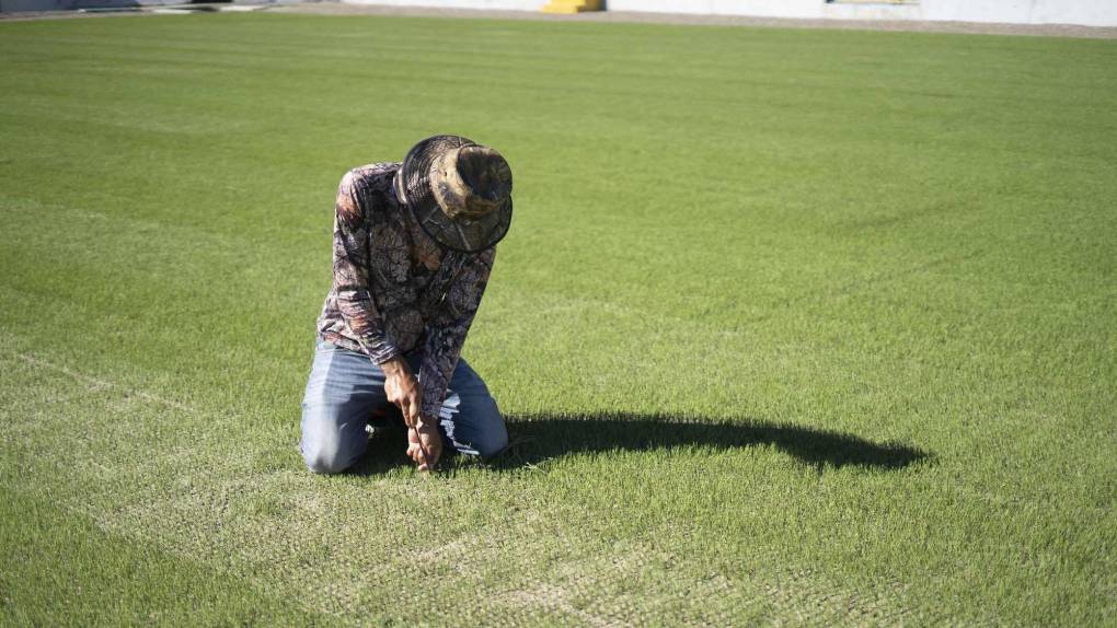 ¡Una lindura! Así quedó la grama híbrida en el estadio Morazán