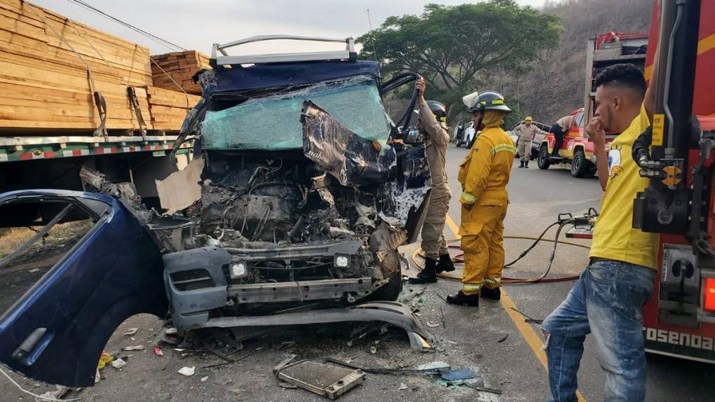 Fallido intento de rebasar provocó fatalidad en cuesta La India, carretera a Olancho