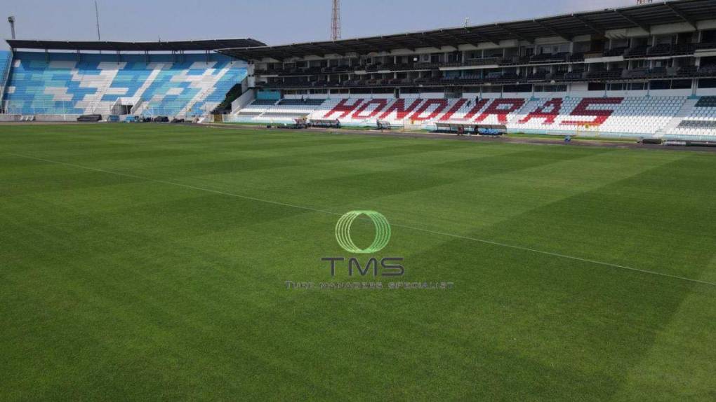 Así luce la nueva grama híbrida del Estadio Nacional