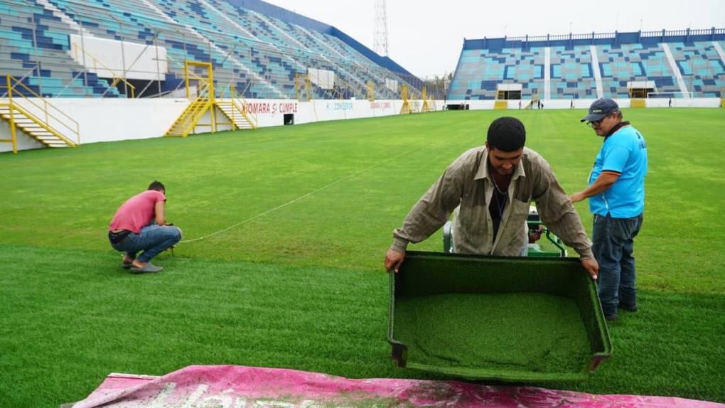 Estadio Morazán ya tiene fecha para que se juegue en la nueva grama