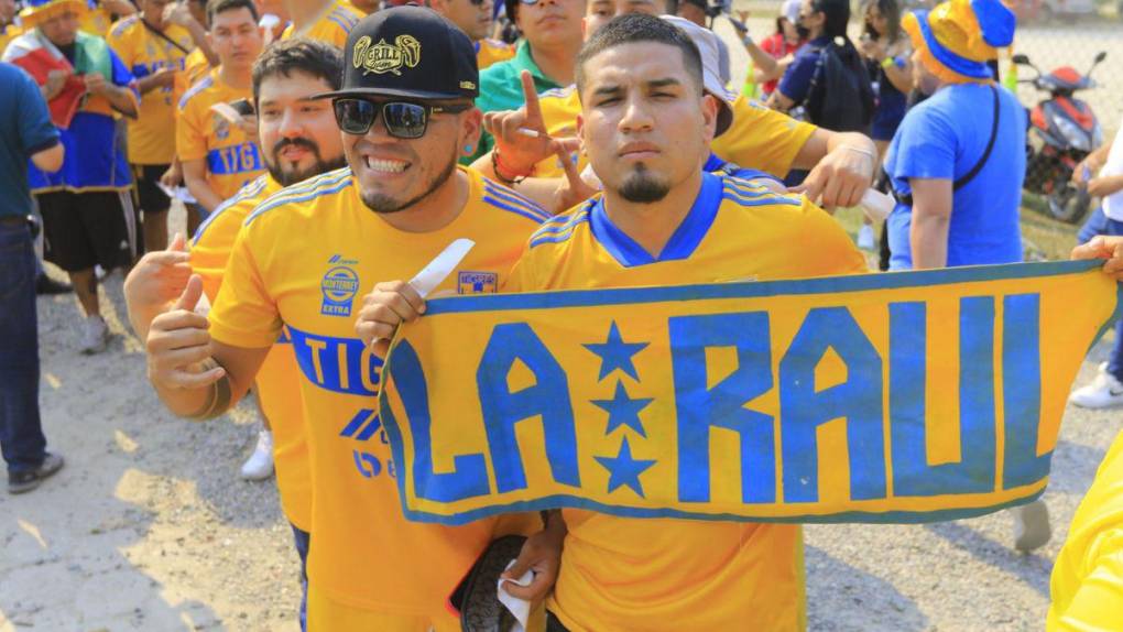 ¡Invasión felina! Barra de Tigres llega al Olímpico para el partido frente a Motagua