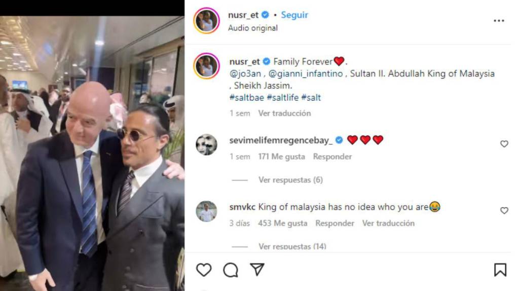 FIFA investiga a chef Salt Bae por colarse en la celebración de Argentina