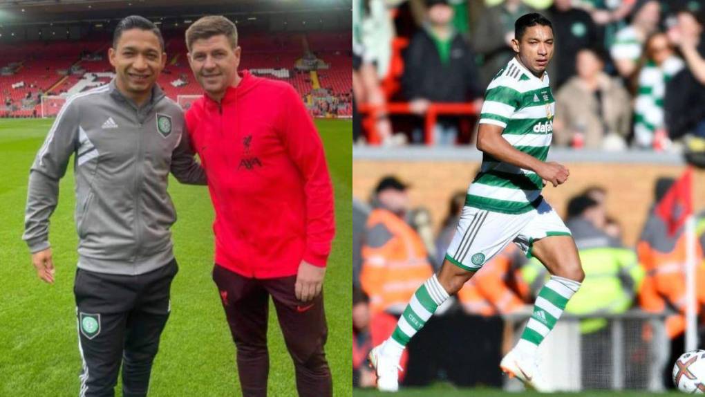 ¡Entre cracks! Las fotos de Emilio Izaguirre en el partido de leyendas entre Liverpool y Celtic