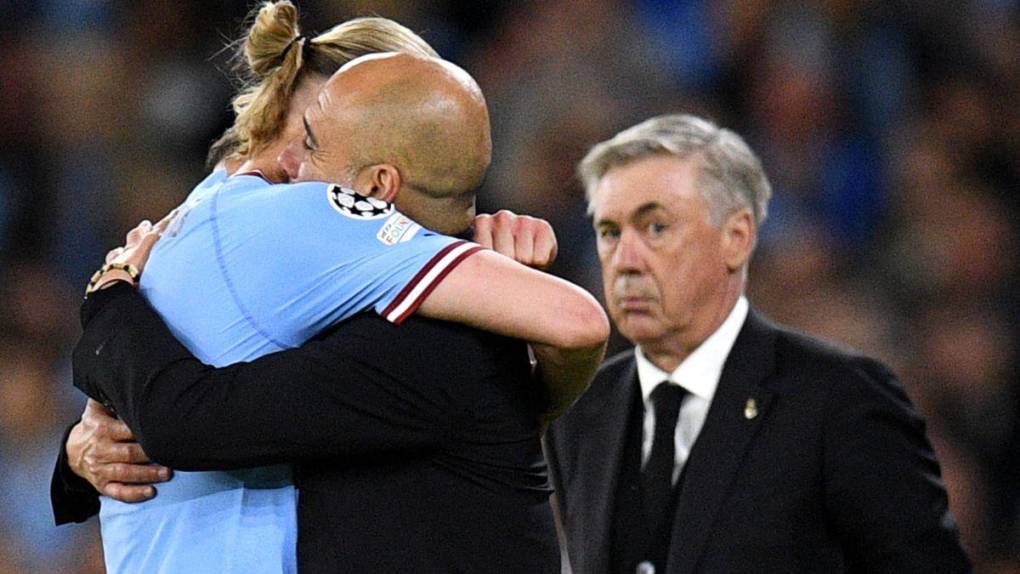 La eufórica celebración del Manchester City tras golear 4-0 al Real Madrid