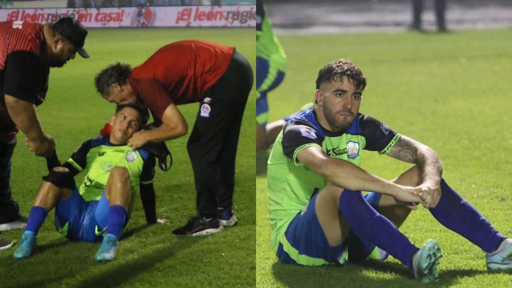 Caras largas, miradas perdidas y tristeza: las imágenes de los jugadores de Olancho FC tras la derrota ante Olimpia