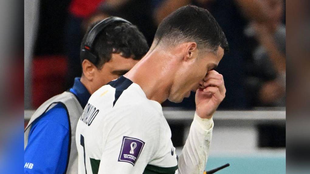 Dolor, decepción e impotencia: el rostro de Ronaldo tras eliminación de Portugal del Mundial de Qatar