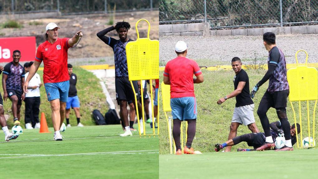 Risas, trabajo arduo y un invitado especial en el entrenamiento del Olimpia este martes