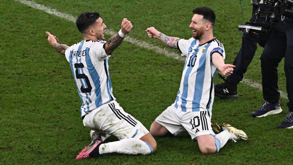 La alegría de Messi luego de ganar el Mundial de Qatar 2022 con Argentina