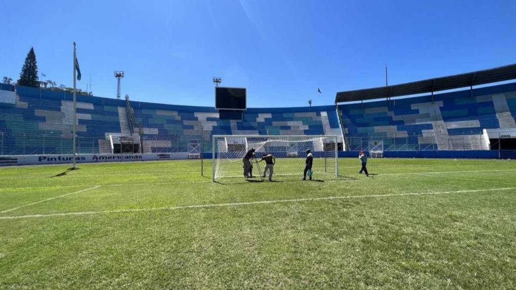 Así luce la nueva grama híbrida del Estadio Nacional