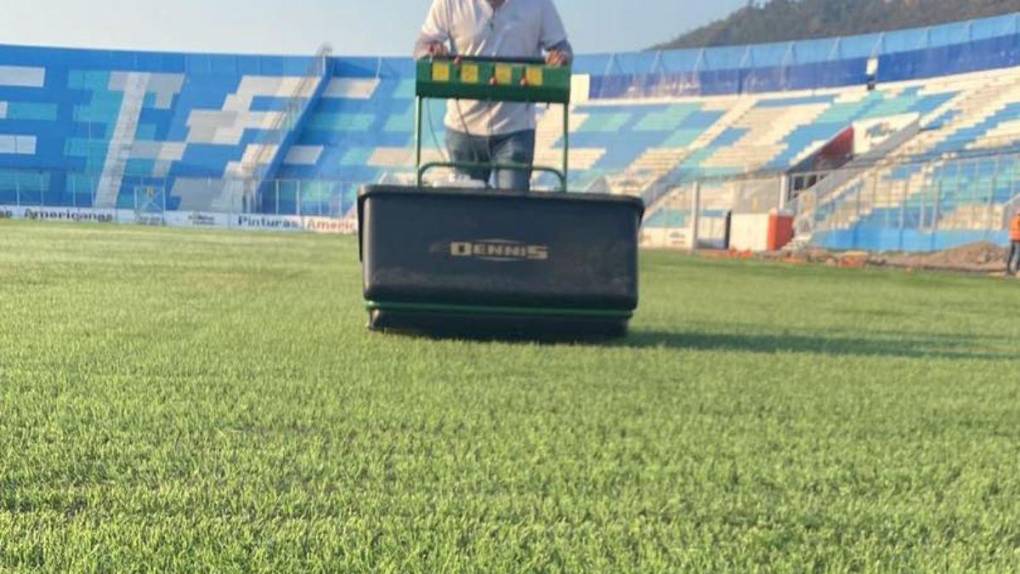 Así luce la nueva grama híbrida del Estadio Nacional