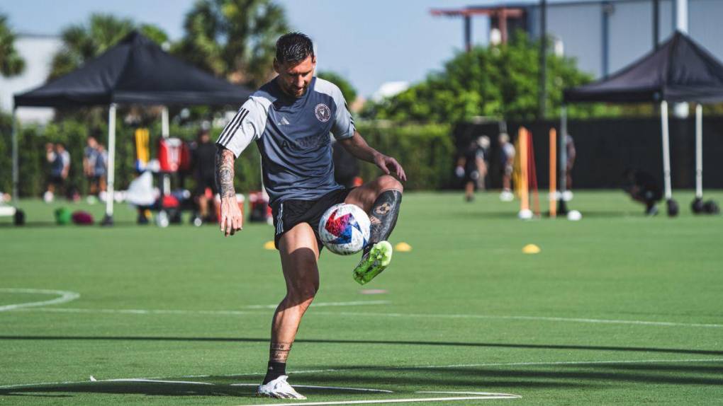 ¡Con pasillo incluido! Así fue el primer entrenamiento de Messi con el Inter Miami