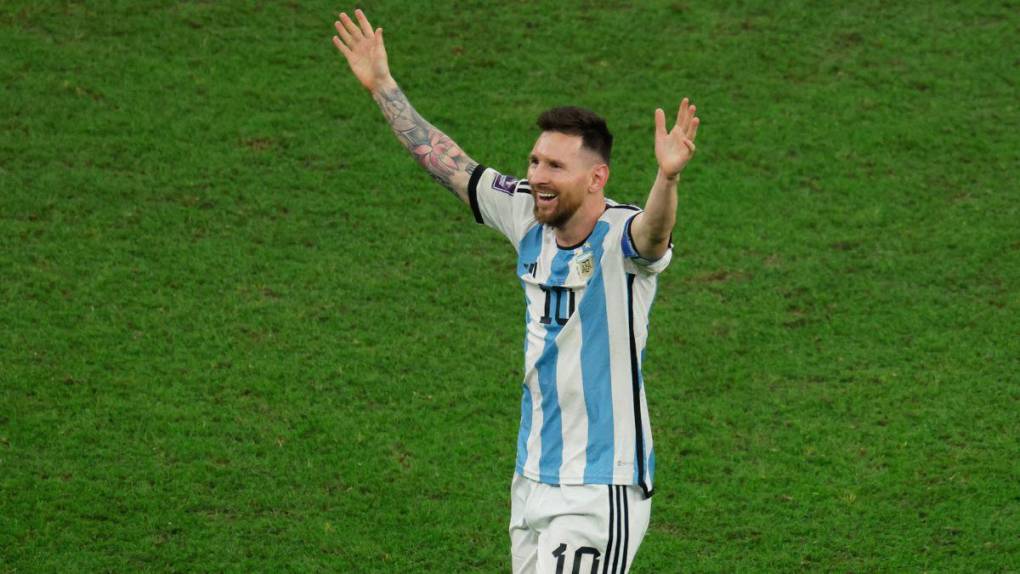 La alegría de Messi luego de ganar el Mundial de Qatar 2022 con Argentina