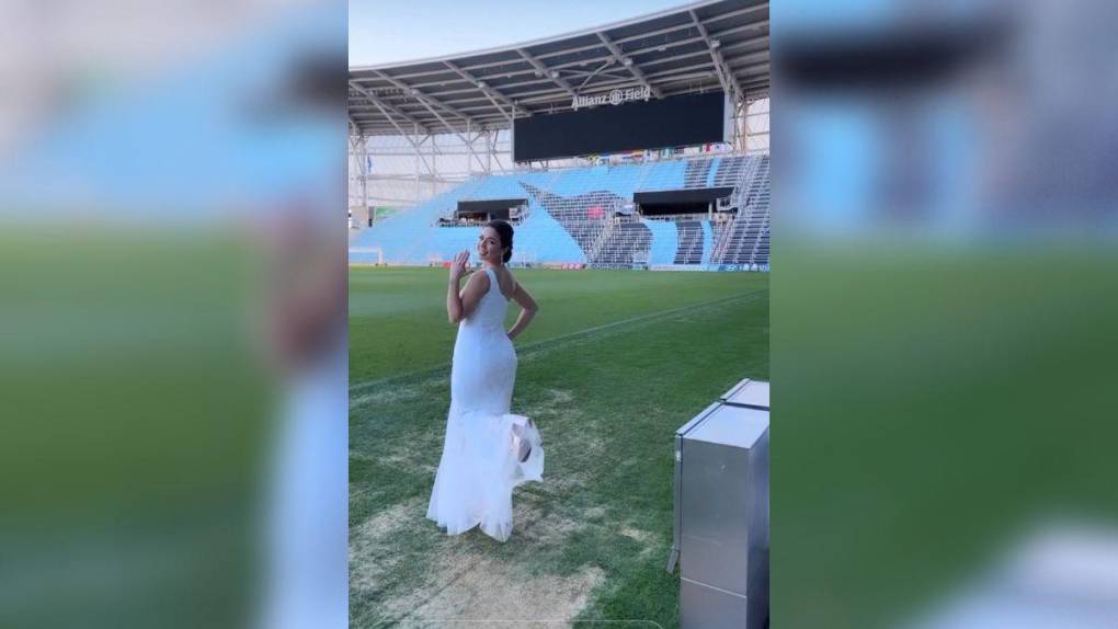 Kervin Arriaga se casó con su prometida, Daniella Zavala, en el estadio del Minnesota United