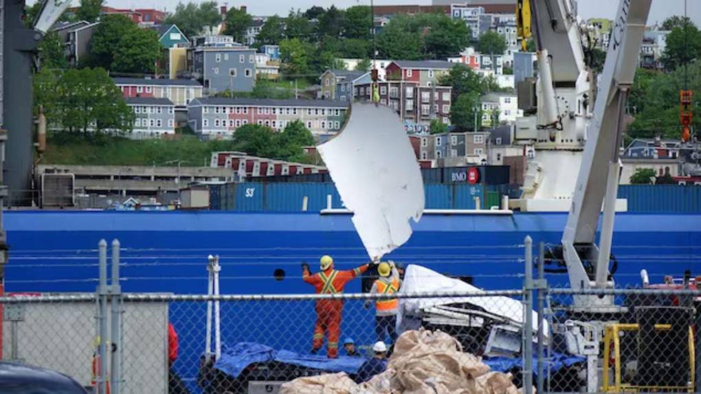 Así llegaron los restos del sumergible Titán a Canadá tras ser recuperados del fondo del océano