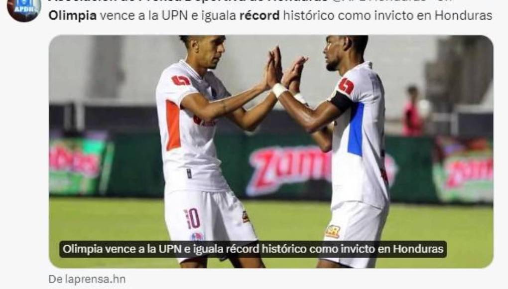 Medios y periodistas se rinden ante Olimpia tras lograr 40 partidos invictos