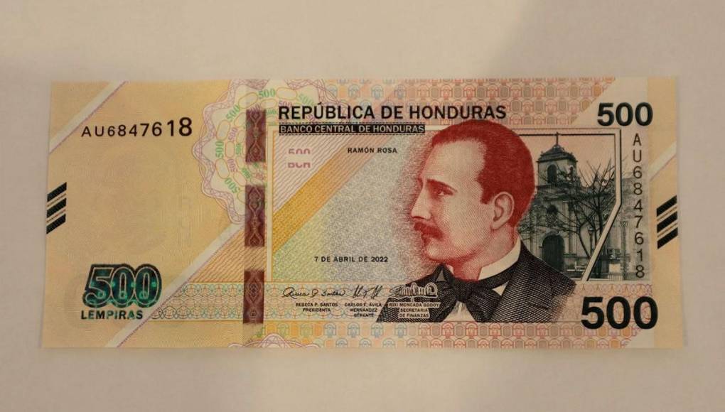 Así lucen los billetes de L 100 y 500 con nuevas medidas de seguridad