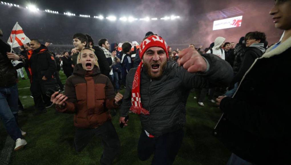 Eufórica celebración en Georgia por clasificar por primera vez a una Eurocopa