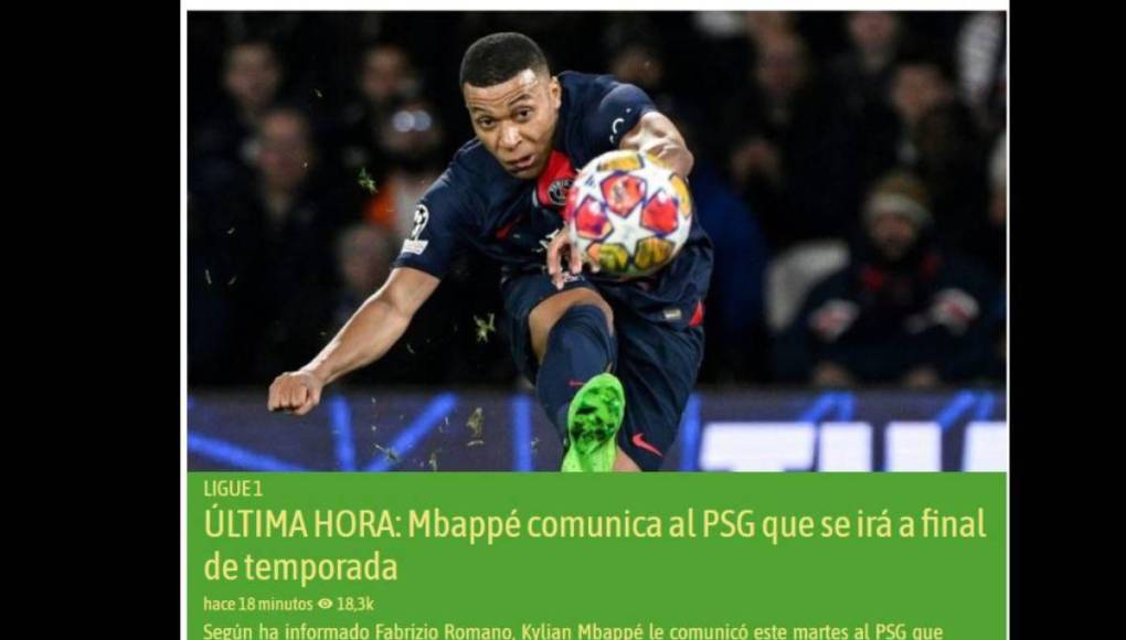 Mbappé se marcha del PSG y así reaccionan los medios y periodistas