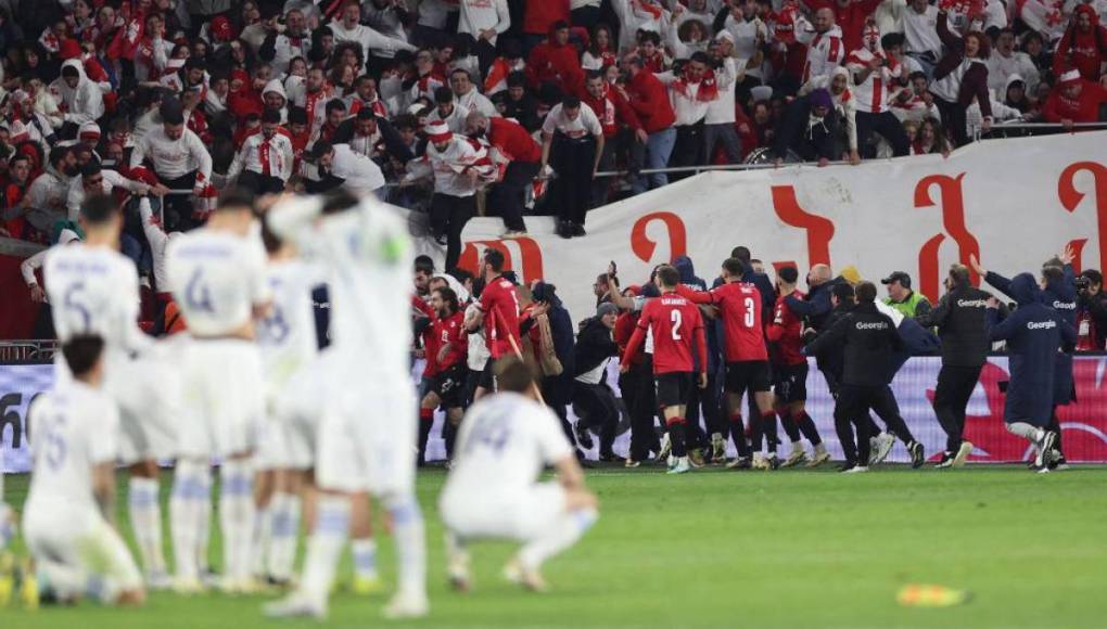 Eufórica celebración en Georgia por clasificar por primera vez a una Eurocopa