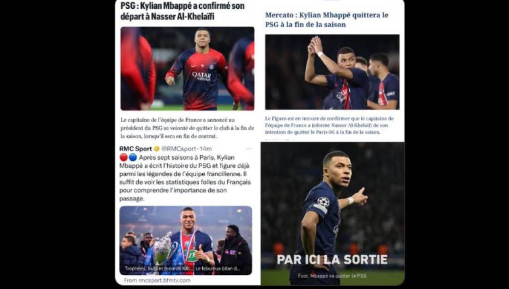 Mbappé se marcha del PSG y así reaccionan los medios y periodistas