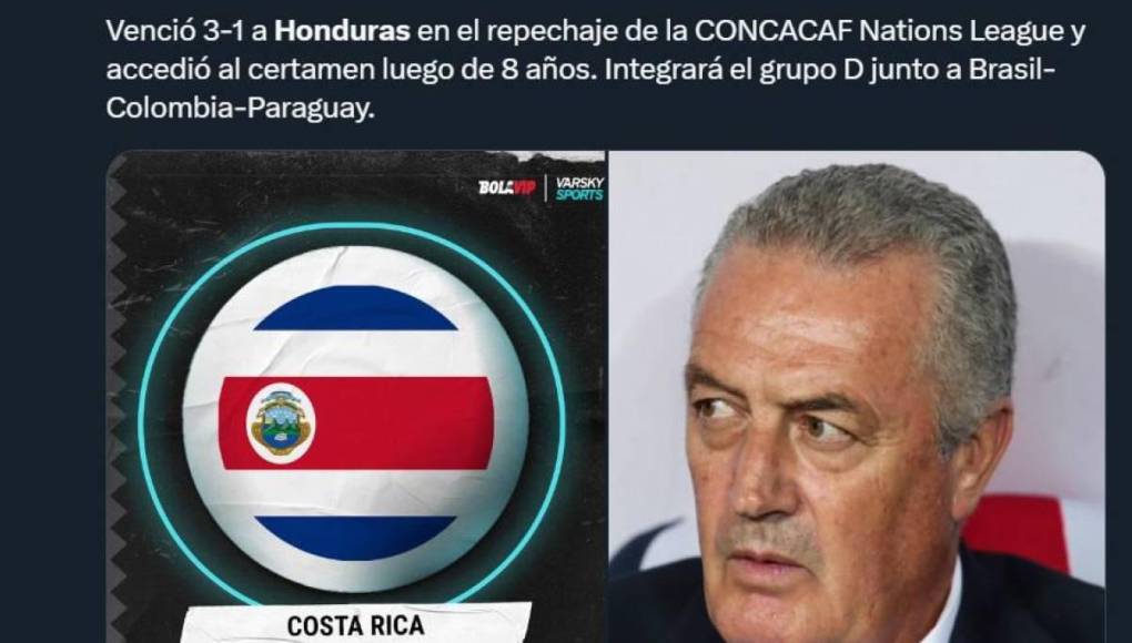 Lo que dicen los periodistas tras derrota de Honduras ante Costa Rica en repechaje de Copa América