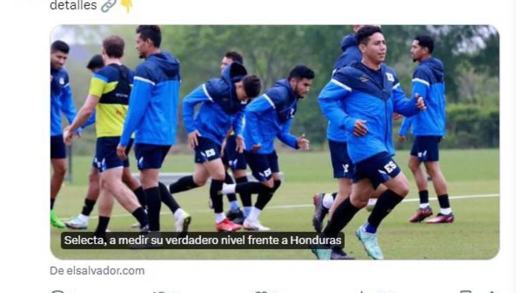 Honduras-El Salvador: Lo que publican los medios sobre partido amistoso