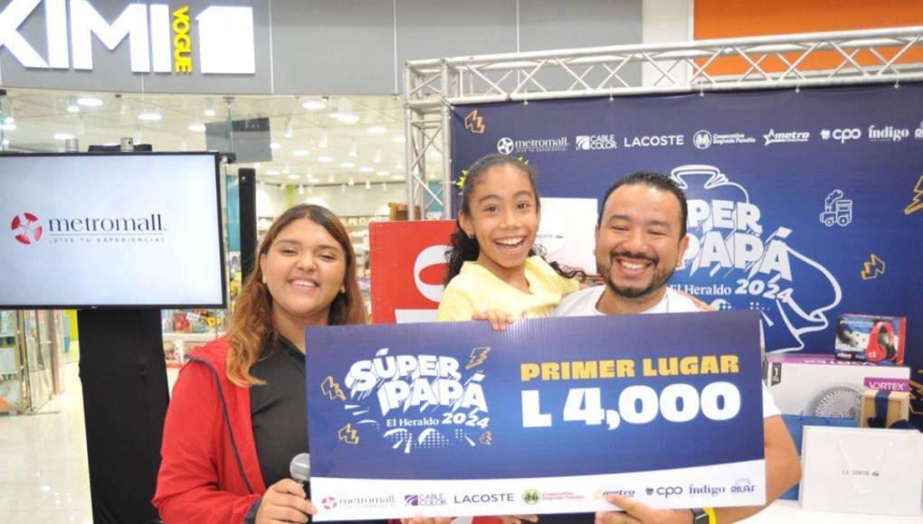 Felices y junto a sus hijos: Así fue la premiación del Súper Papá 2024