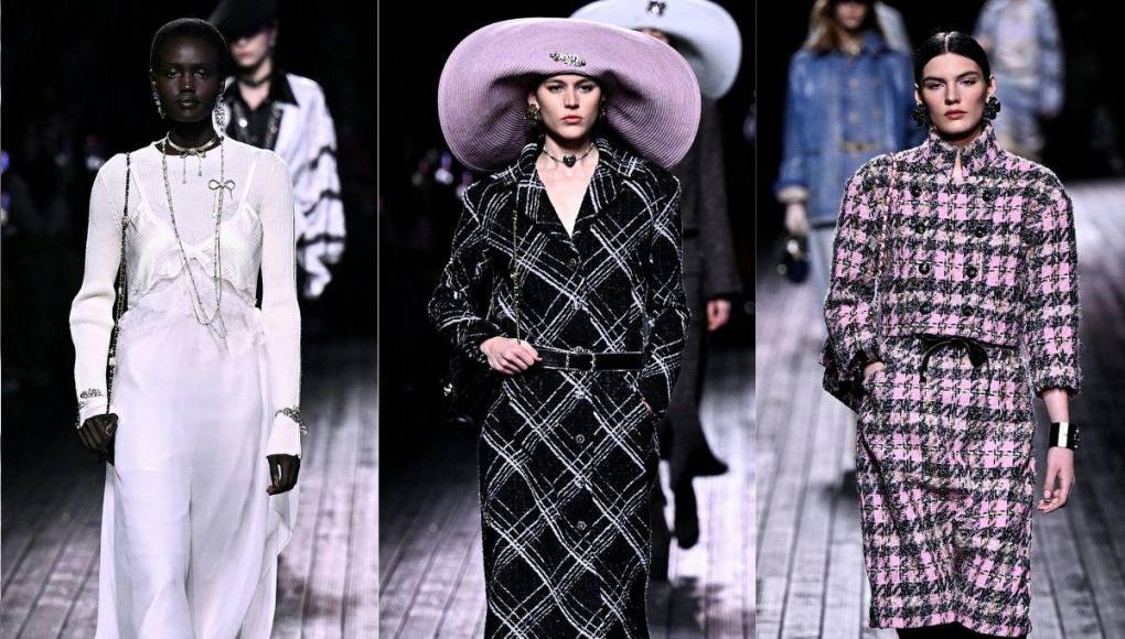 Chanel pasea a la mujer a orillas del mar, un día de invierno