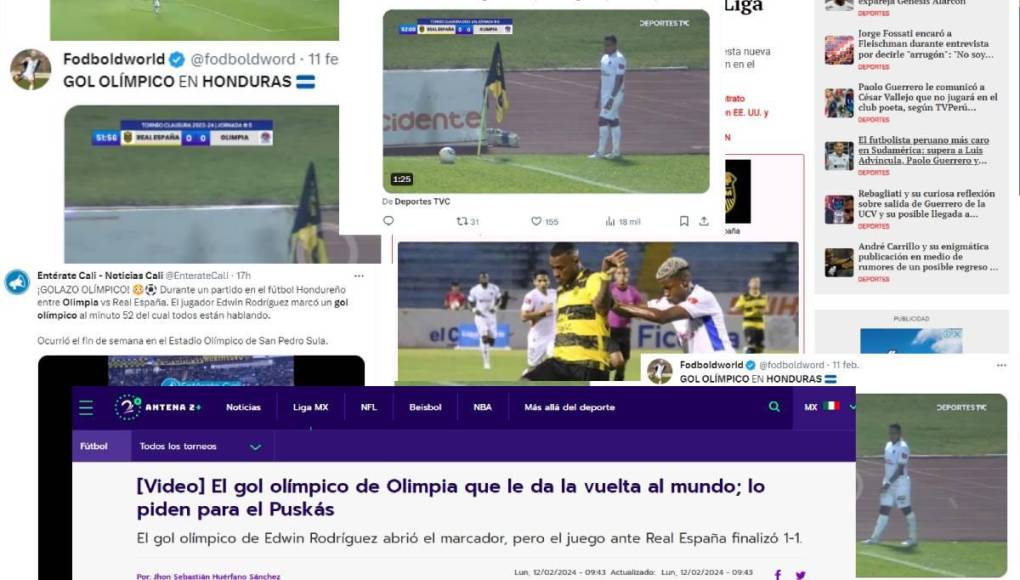 Gol olímpico de Edwin Rodríguez está dando de qué hablar en el mundo