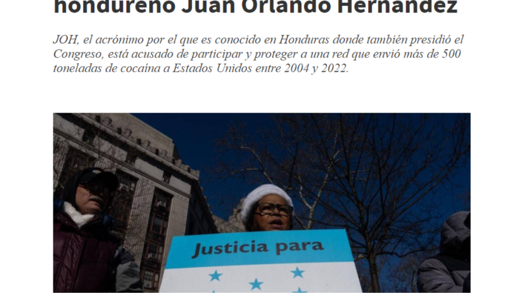 Medios internacionales nombran “el juicio del siglo” al caso de Juan Orlando Hernández