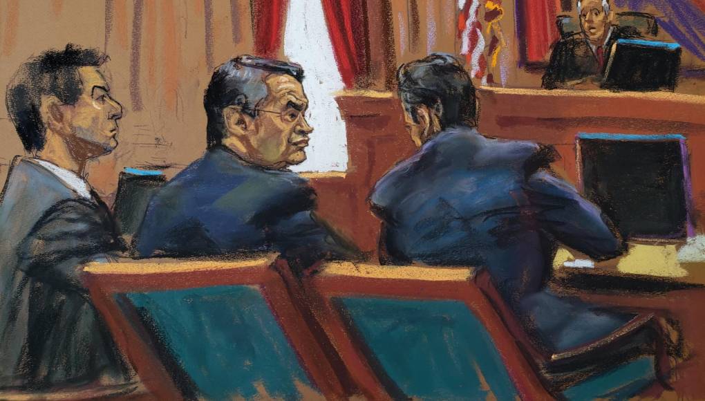 Las primeras imágenes de Juan Orlando Hernández en el juicio