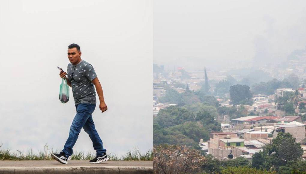 ¡Imparable contaminación! Densa capa de humo permanece sobre Tegucigalpa