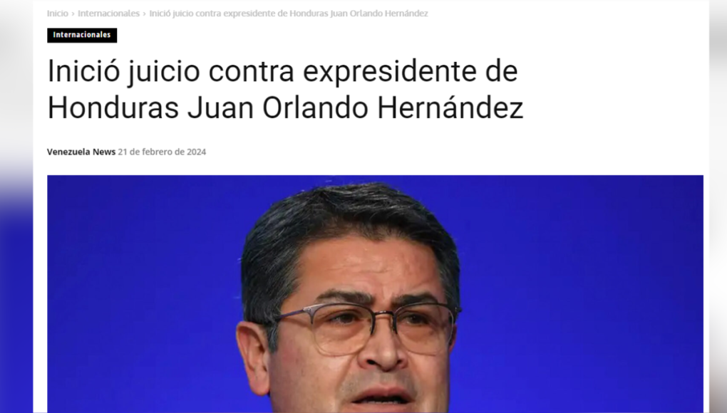 Medios internacionales nombran “el juicio del siglo” al caso de Juan Orlando Hernández