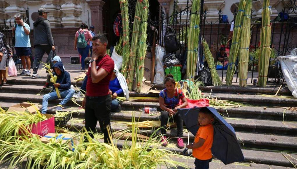 Tradición de palmas por Domingo de Ramos pinta de verde al Centro Histórico