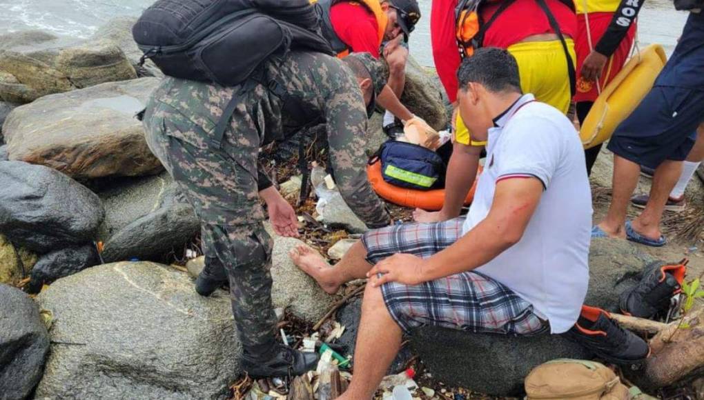 Así fueron los rescates de varios hondureños en ríos y playas durante la Semana Santa