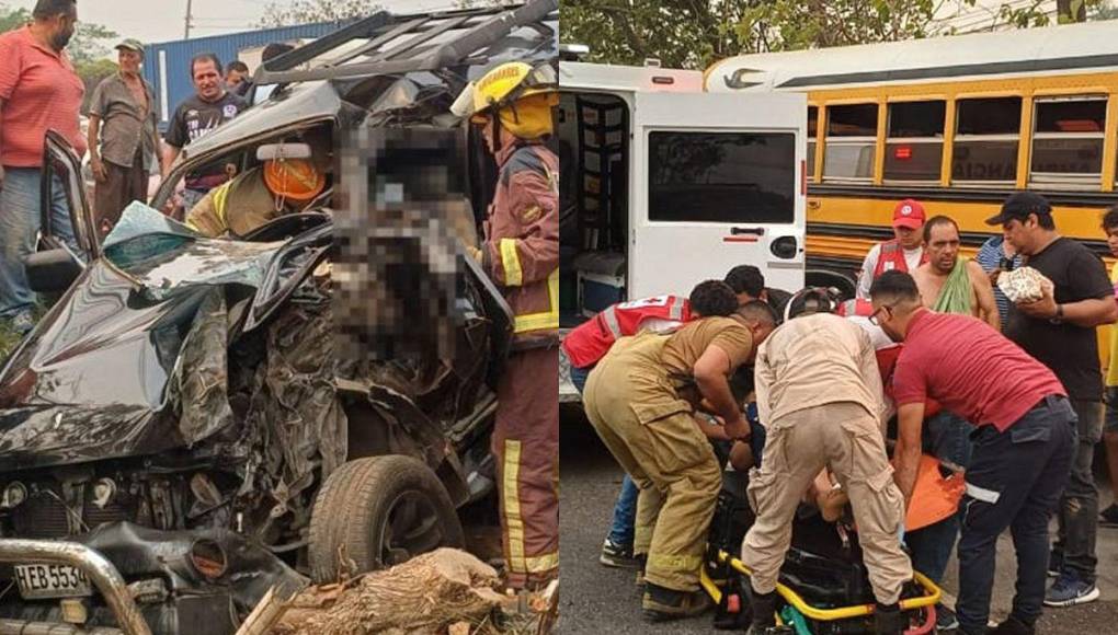 El difícil rescate tras colisión entre bus, camioneta y turismo en Villanueva