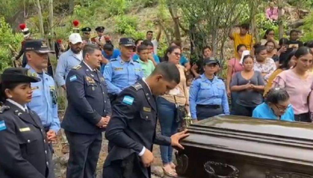 El último adiós a Lener Montalván, policía asesinado en Comayagua